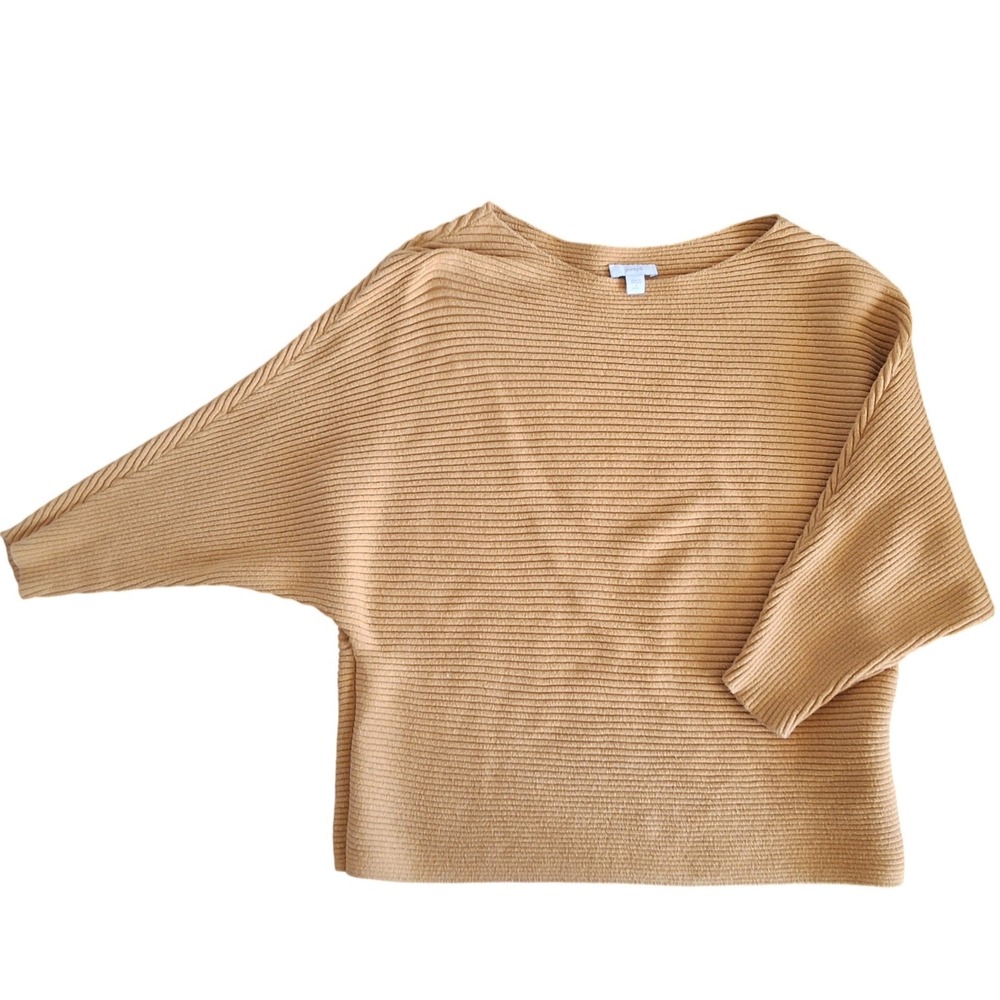 J. Jill SP Ribbed Cotton Dolman Sleeve Sweater Coastal Vacation Oversized Casual
